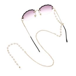 Metal Flower Cap Pearl Sunglasses Chains Eyeglasses Chain Fashion Accessories Hanging Neck Glasses Rope 12PCS/LOT Wholesale