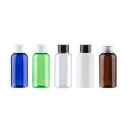 75ml x 30 Coloured Plastic Screw Cap Bottles For Travel Packaging Mini Size Refillable PET Cosmetic Containers White Black Caps