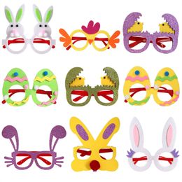 Easter Bunny Rabbit Glasses Party Supplies Green Yellow Eggs Chick Fun-Glasses Frame for Kids Photo Easter-Party Props T9I001753