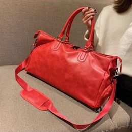 Red Louis Vuitton X Supreme 45cm holdall