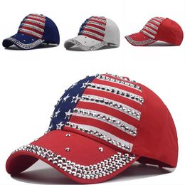 Fashion President Trump Hats Embroidery Adult Baseball Cap Five Pointed Star Printing USA National Flag Hat 10 9nx G2