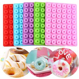 Creative Silicone Doughnut Cake Mould DIY Mini Donuts Mould 48 Holes Baking Cookie Chocolate Soft Candy Mould Cake Tools