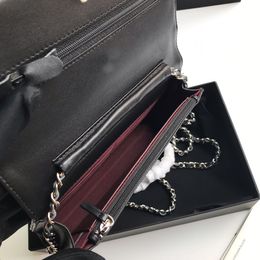 2022 mini fashion genuine leather women shoulder bag caviar lambskin handbags change wallets classic womens crossbody evening bags