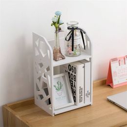 OTHERHOUSE Wooden Desktop Shelf Bookshelf Storage Rack Shelves Makeup Organiser Sundries Book Holder Kitchen Bathroom Organiser Y200429