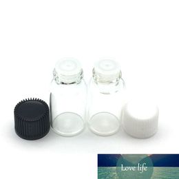 5pcs 3ml Mini Clear Glass Bottle with Orifice Reducer and Cap Essential Oil Perfume Sample Vials Free Shipping