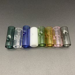 OD 8mm 12mm Round Mouth Smoking Glass Filter Tip 30mm 35mm Length Cigarette Dry Herb Tobacco Rolling Paper Holder Tube Pipe