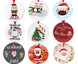 Christmas Tree Ornaments Pendants Round Decorations Ten Centimeters Diameter Pendant Santa Claus Small Gift 3 5cz I2