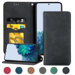 Premium PU leather wallet Cases with Kickstand and Flip Cover for Samsung Galaxy S22 Ultra 5G S21 FE S20 Plus Note 20 Note 10
