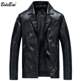 BOLUBAO Winter Men Fashion Leather Jackets Men's Business Casual Motorcycle Jacket Male Windproof Leather Suede Jacket Coat 201123