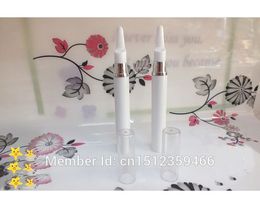 Eye pen vacuum bottle 15ML bottles white pump silver transparent cover models ,50 Pieces/Lot