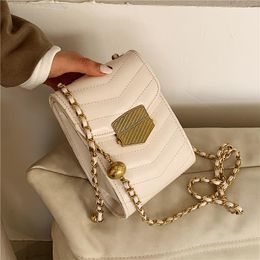 Embroidered Square Crossbody Phone Bag 2021 New High Quality PU Leather Women's Designer Handbag Chain Shoulder Messenger Bag