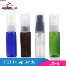 Sedorate 50 pcs/Lot 20ML PET Plastic Empty Refillable Bottles Cream Pump For Shampoo Containers Makeup Packaging JX122good product