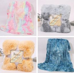 Shaggy Fur Blanket Long Plush Throw Blanket Fluffy PV Velvet Blankets Adults Sofa Bedding Supplies 27 Colours 130x160cm 160x200CM YG1036