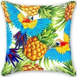 5D Pineapple Diamond Painting Cushion Cover Replacement Throwing Pillow Case Partial Round Drill DIY Art Mosaic Cross Stitch Hom 201112