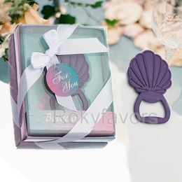 50PCS Seashell Bottle Opener Wedding Favors Mermaid Beach Theme Party Gifts Birthday Event Supplies Engagement Keepsake Bridal Shower