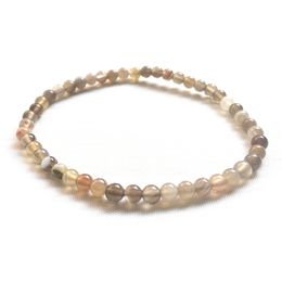 MG0104 Wholesale A Grade Botswana Agate Bracelet 4 mm Mini Gemstone Bracelet Women`s Yoga Mala Energy Balance Jewellery