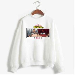 My Hero Academia Unisex Sweatshirt Japanese Anime Shoto Todoroki Eyes Printed Men's Streetwear H1227