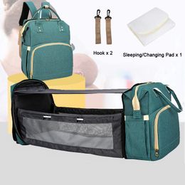 Multifunction Diaper Bag Moms and Dads Backpack Baby Bed Bags with Mattress Maternity Nursing Waterproof Handbag Stroller Bag 201125