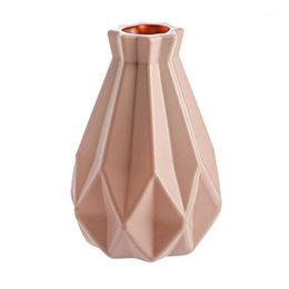 -1pcs imitazione ceramica flower flower vase in plastica vaso origami cestini nordici decorazione 20 * 11 * 6.5 cm elegante vaso decorare fiori1