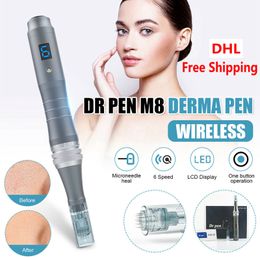 Newest dr pen M8-W C 6 speed wired wireless MTS microneedle derma pen microneedling therapy system dermapen derma stamp