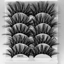 New Arrival Thick Long 25mm Mink False Eyelashes 5 Pairs Set Reusable Handmade Fake Lashes Eye Makeup Accessories Drop Shipping