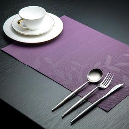 Fyjafon 4/6pieces Kitchen Set Heat Protection PVC Mat Placemats Anti-slip Mats For Dining Table 45*30 201123