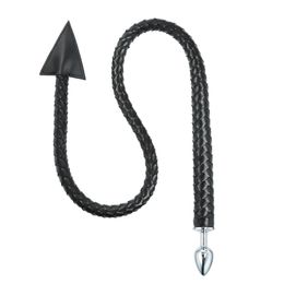 Metal Anal Plug PU leather Whip sexy Devil Tail Cosplay Butt Adult Games Toys for Couples Men and Women