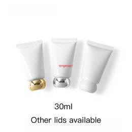 30g Empty White Cosmetic Container 30ml Plastic Squeeze Tube Foundation Cream Concealer Packaging Bottles Free Shippingfree shipping it