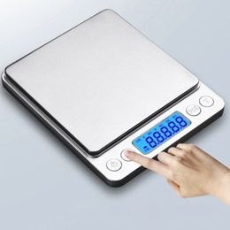 Portable Digital Scale Jewellery Kitchen Food Diet Post Room Office Balance Weight Scales 500/1000/2000/3000G Kitchen Accessories Y200328