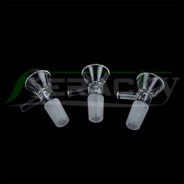 DHL!!! Beracky Cost-effective Funnel Glass Smoking Bowls Clear 14mm Male Heady Glasses Bong Bowl Piece For Dab Rigs Water Pipes Tobacco