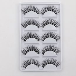 3D Mink Eyelashes Fake Eyelashes 5 Pairs Customization Wholesale