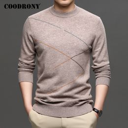 COODRONY Brand Autumn Winter Thick Warm Sweater Men High Quality Merino Wool Sweaters Fashion Casual O-Neck Pullover Men C3034 201203