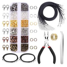 Christmas Decorations 12 Grid DIY Jewelry Making Accessories Combination Set Opening Closed Ring Lobster Buckle Necklace Rings Earrings Repa