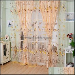 Curtain Window Treatments Home Textiles & Garden 1*2M Sunshade Bedroom Screen High Quality Tip Print Pattern Modern Living Room Balcony Kitc