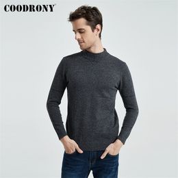 COODRONY Brand Turtleneck Sweater Men Clothing Autumn Winter Thick Warm Jumper Sweaters Pure Colour Knitwear Pullover Men C1190 201130