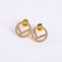 Stud Classic Hoops Stud Designers Earring Diamond Earrings Luxury Designer Jewelry Women Circle Letter F Studs Love Bracelets Hoop Mens 2202222WU J230717