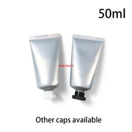 50ml Silver Aluminium Plastic Composite Soft Bottle 50g Cosmetic Body Lotion Cream Container Squeeze Packaging Tube Free Shippingshipping