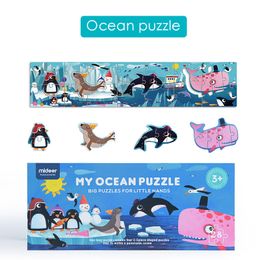 MiDeer Early education Puzzle Kids Traffic Jungle Ocean Jigsaw Educational Toys for Children Gift