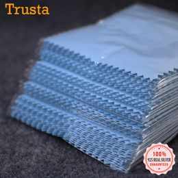 Cleaning Silver Polishing Cloth With Bag for Sterling Silver Jewellery Anti Tarnish Blue Colour Microfiber Suede