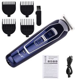 Low Noise Barber Hair Cutting Machine Men Cordless Cutter Rechargeable Trimmer Electric Cut Beard Clipper Salon Tool 220106