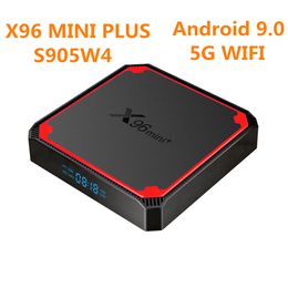New X96 Mini Plus Android 9.0 TV Box S905W4 1G8G 2G16G Quad Core 2.4G 5G Dual Wifi