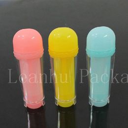 5G double wall empty beautiful Coloured Lip balm containers Lipstick Tube tins package lip tube bottle wholesale