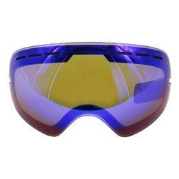 LOCLE GOG-201 Lens Ski Goggles Lens Anti-fog UV400 Big Spherical Ski Glasses Snow Goggles Eyewear Lenses Replacement(Lens Only) 220110