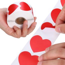 500pcs 1.5inch Thank You Red Heart Adhesive Stickers Handmade LOVE Label Envelope Gift Bag Wedding Party Decor