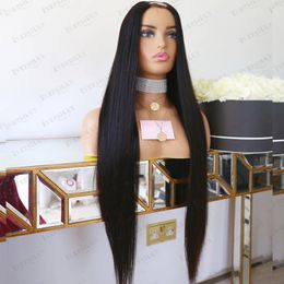 30Inches Natural Soft Silky Straight 2x4 Opening U Part Human Hair Wigs for Women Brazilian Glueless Long V PartS Wigs with 6Clip