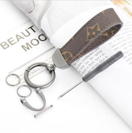 New Dog Design Car Keychain Bag Pendant Charm Jewellery Flower Key Ring Holder Women Men Gifts Fashion PU Leather Animal Key Chain Accessories