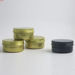 50 x 80g Gold Aluminium Jar Tins Containers 80cc metal jar for cream powder gel use 80ml Aluminium containergood qualtity