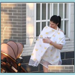 Mother Feeding Maternity Breast Nursing Pads Baby Infant Cotton Outdoor Ers Apron Shawl Anti-Emptied Breastfeeding Er Scarf Drop Delivery 20