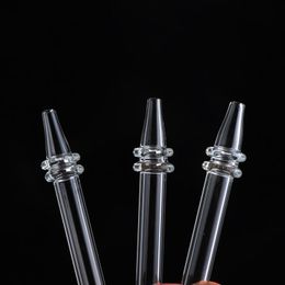 DHL!!! 5 inches Quartz Dab Straw Portable Pen Style Dab Heat Fast Mini NC Clear Quartz Dab Tube For Dry Herb Smoking