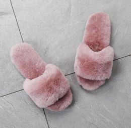 Damen Sandalen Fluff Chaussures Grau Grown Pink Damen Soft Slides Slipper Halten Sie warme Hausschuhe Schuhe Größe 36-40 12